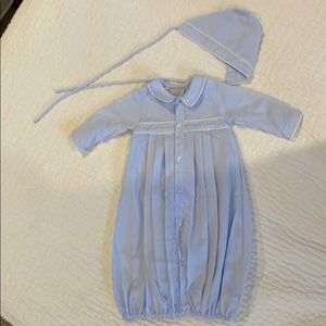 Friedknit Creations Blue Newborn Gown